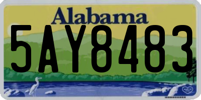 AL license plate 5AY8483
