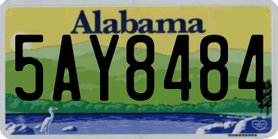 AL license plate 5AY8484