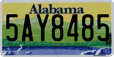 AL license plate 5AY8485