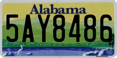 AL license plate 5AY8486