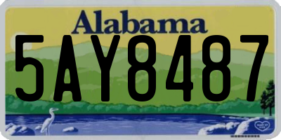 AL license plate 5AY8487