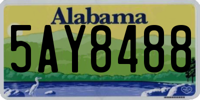 AL license plate 5AY8488