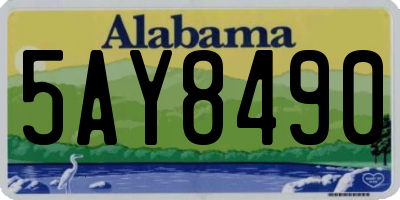 AL license plate 5AY8490