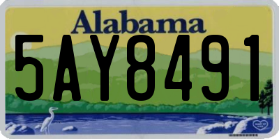 AL license plate 5AY8491