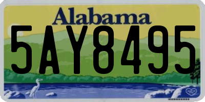 AL license plate 5AY8495