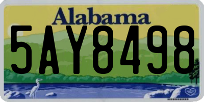 AL license plate 5AY8498