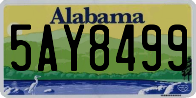 AL license plate 5AY8499