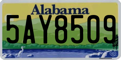 AL license plate 5AY8509