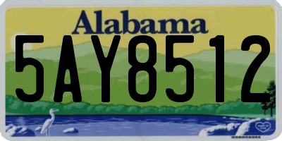 AL license plate 5AY8512