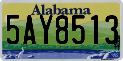 AL license plate 5AY8513