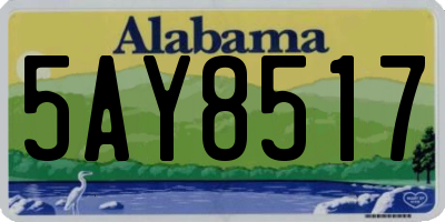 AL license plate 5AY8517