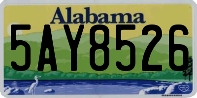 AL license plate 5AY8526