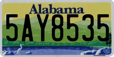 AL license plate 5AY8535