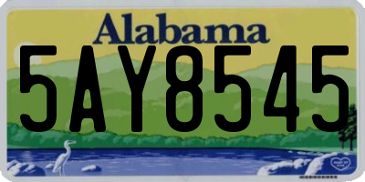 AL license plate 5AY8545