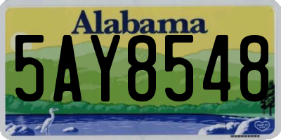 AL license plate 5AY8548