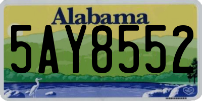 AL license plate 5AY8552
