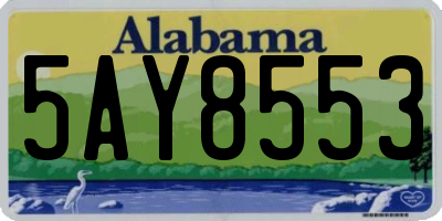 AL license plate 5AY8553