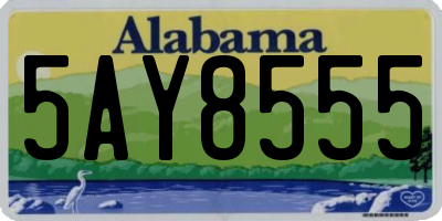 AL license plate 5AY8555