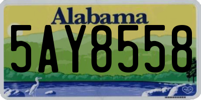 AL license plate 5AY8558
