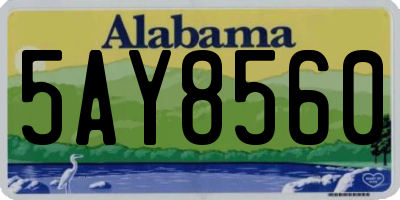 AL license plate 5AY8560