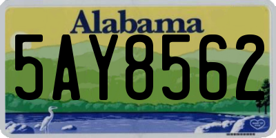 AL license plate 5AY8562