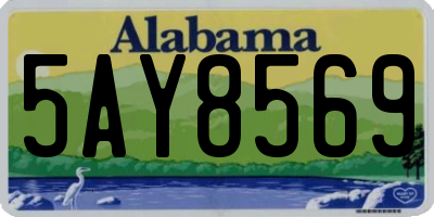 AL license plate 5AY8569