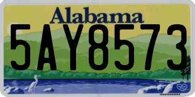 AL license plate 5AY8573