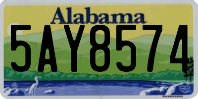 AL license plate 5AY8574