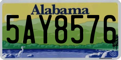 AL license plate 5AY8576
