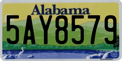 AL license plate 5AY8579