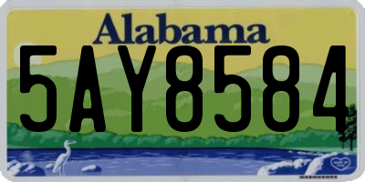 AL license plate 5AY8584