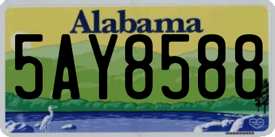AL license plate 5AY8588