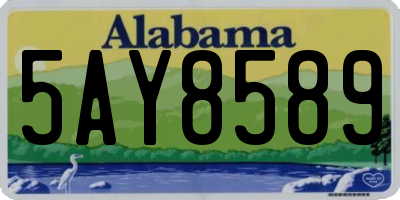 AL license plate 5AY8589