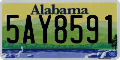 AL license plate 5AY8591