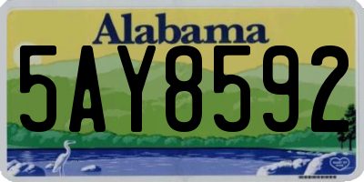 AL license plate 5AY8592