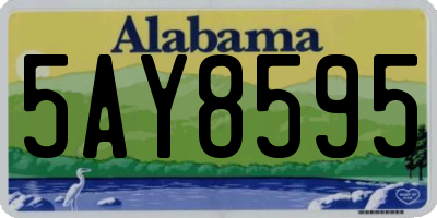 AL license plate 5AY8595