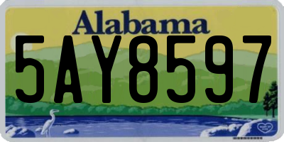 AL license plate 5AY8597