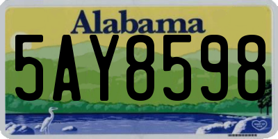 AL license plate 5AY8598