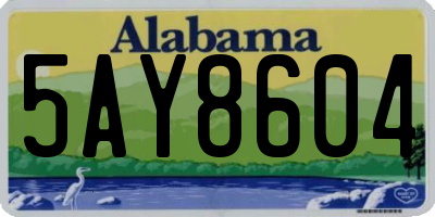 AL license plate 5AY8604