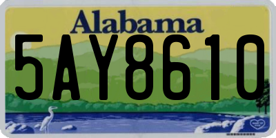 AL license plate 5AY8610