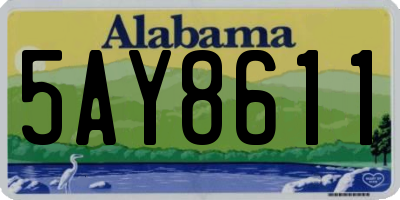 AL license plate 5AY8611