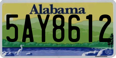 AL license plate 5AY8612