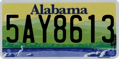 AL license plate 5AY8613