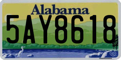 AL license plate 5AY8618
