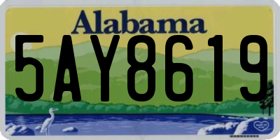 AL license plate 5AY8619
