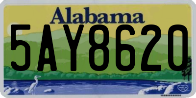 AL license plate 5AY8620