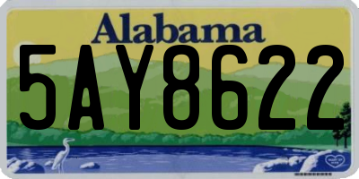 AL license plate 5AY8622