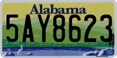 AL license plate 5AY8623