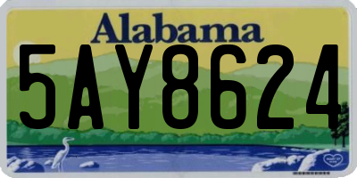 AL license plate 5AY8624