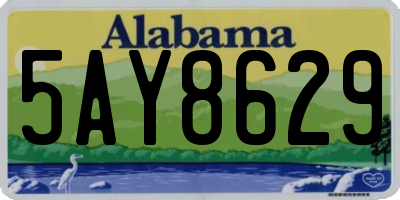 AL license plate 5AY8629